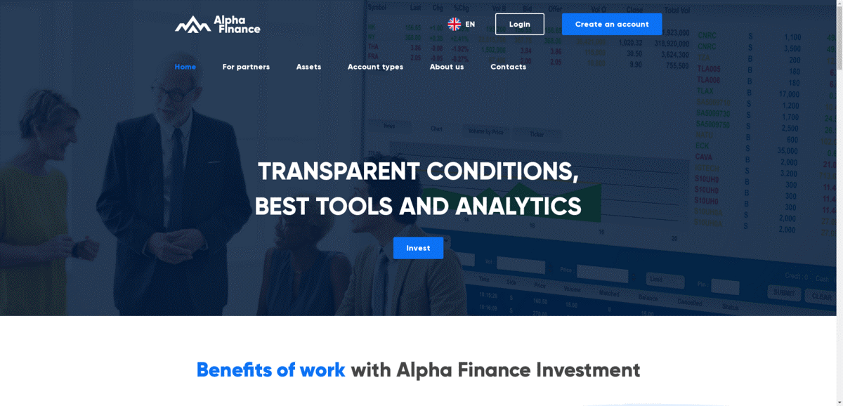 Alpha Finance: обзор условий