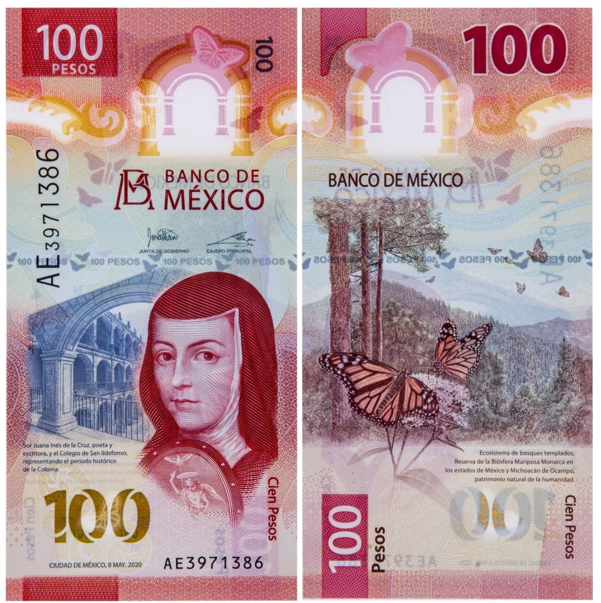 В 2020 конкурс выиграла купюра в 100 мексиканских песо